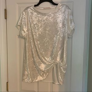 white velvet top